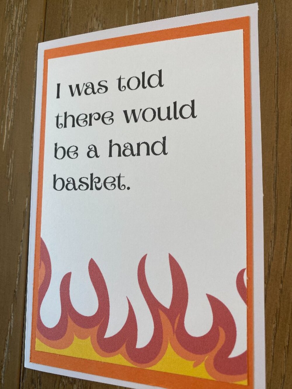 HANDMADE BY ROSEMARIE "HANDBASKET' CARD.